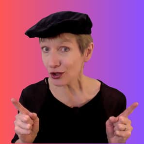 French beret on rainbow